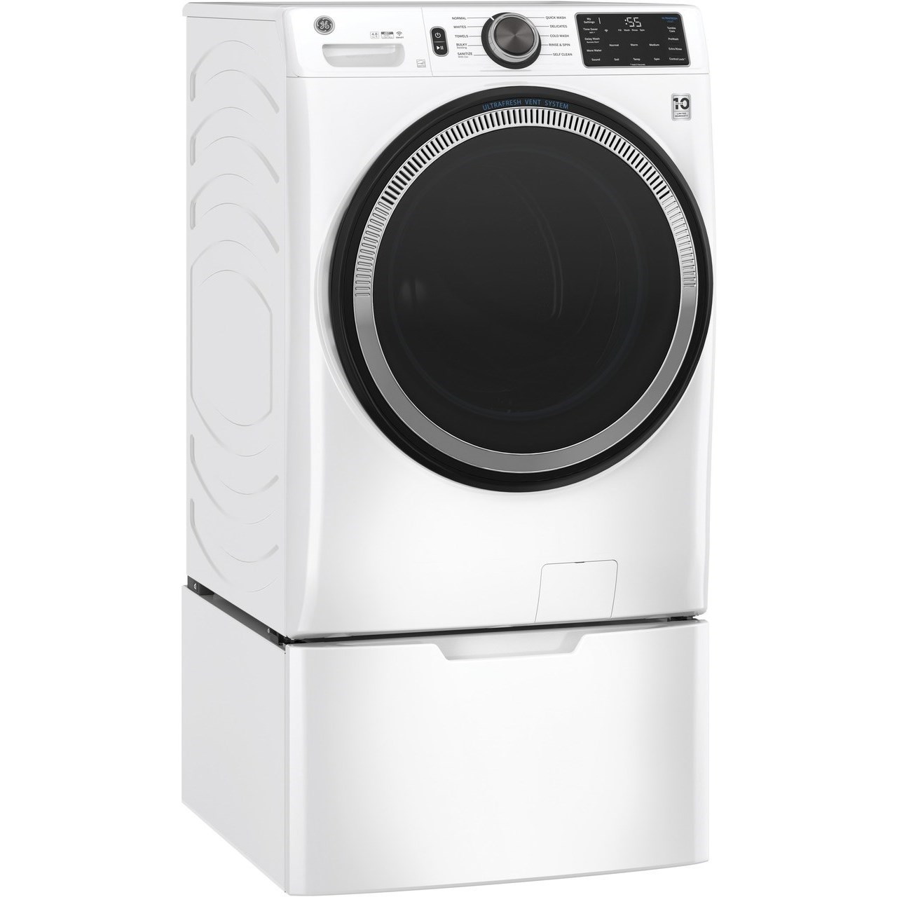 GE Appliances GFW550SSNWW GE® 4.8 cu. ft. Capacity Smart Front Load